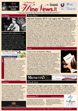 WineNews - La Prima di Winenews - n. 1049