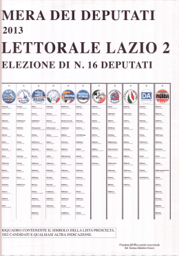 LETTORALE LAZIO 2 `