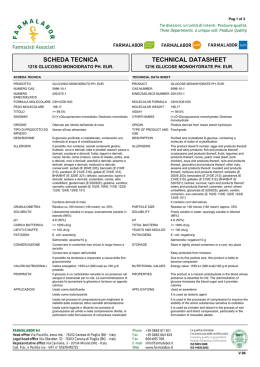 SCHEDA TECNICA TECHNICAL DATASHEET