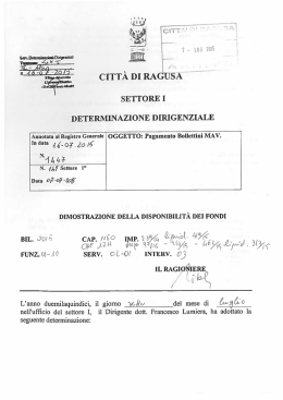 SETTORE I