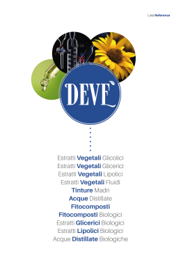 Estratti Vegetali Glicolici Estratti Vegetali Glicerici Estratti