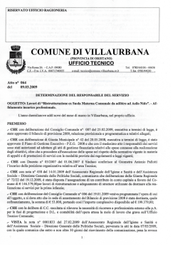 determinazione n° 064 del 09.03.2009
