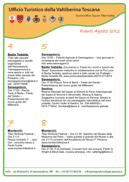 Eventi Agosto 2012 - Comune di Monterchi