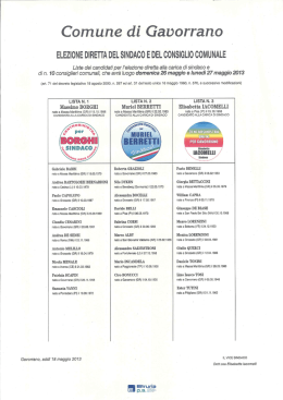 Liste - Comune di Gavorrano