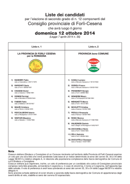 Lista candidati - Il Comune di Gatteo
