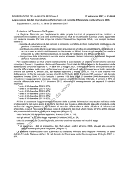 DELIBERAZIONE DELLA GIUNTA REGIONALE - Gestione
