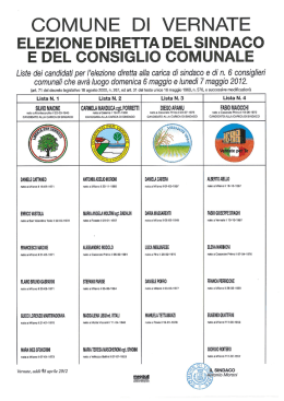 liste_candidati - Comune di Vernate