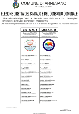 manifesto CANDIDATI Arnesano