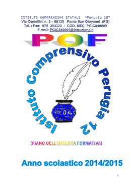 ISTITUTO COMPRENSIVO STATALE &ldquo;Perugia 12&rdquo; Via Cestellini n. 3