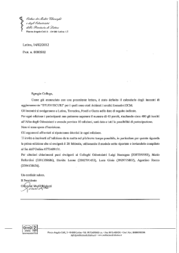 Latina, 14/02/2012 - Ordine Medici Latina