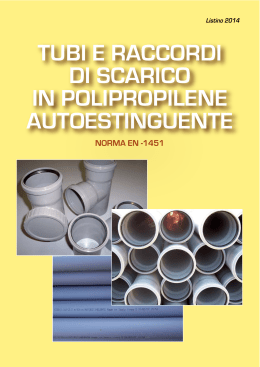 Tubi e raccordi di scarico in polipropilene autoestinguente (norma