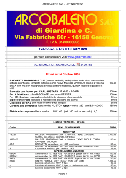 ARCOBALENO SaS - LISTINO PREZZ