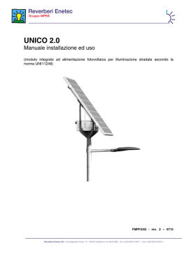 Manuale installazione ed uso (Rev.2 da Luglio
