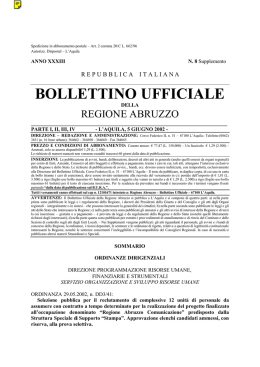 supplemento 8 del 05.06.02 - Bollettino Ufficiale Regione Abruzzo