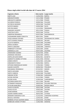 Elenco degli arbitri iscritti alla data del 13 marzo 2014