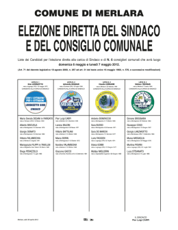 elezione diretta del sindaco e del consiglio comunale