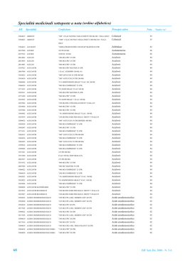 Specialit&agrave; medicinali sottoposte a nota