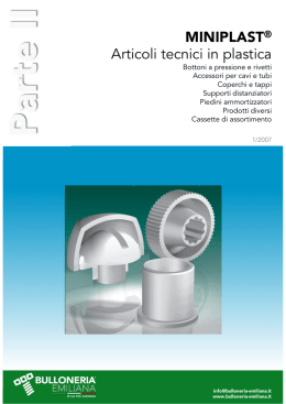 MINIPLAST® Articoli tecnici in plastica
