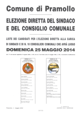 Manifesto recante le liste dei candidati