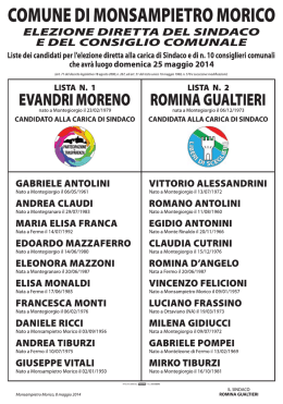 manifesto dei candidati per le elezioni comunali