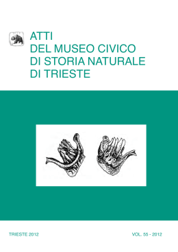 ATTI DEL MUSEO CIVICO DI STORIA NATURALE DI TRIESTE