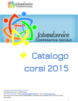 Scarica il Catalogo dei Corsi