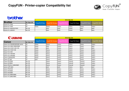 Printer compatibility list