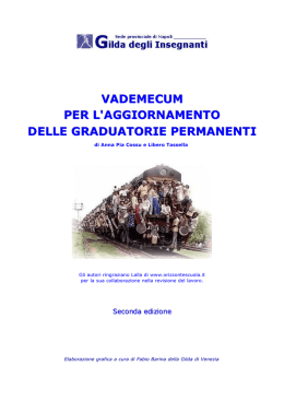 vademecum per l`aggiornamento delle graduatorie permanenti