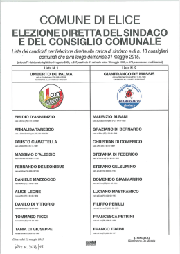 Liste candidati