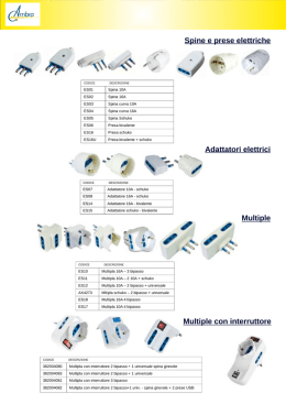 Spine e prese elettriche Adattatori elettrici Multiple Multiple con