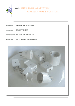 serie SPINE-PRESE-ADATTATORI- PORTALAMPADE E