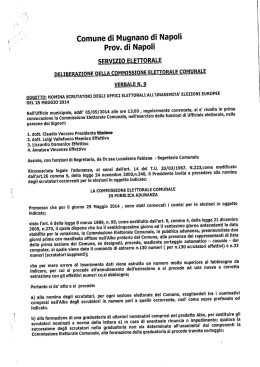 Nomina Scrutatori Europee 2014