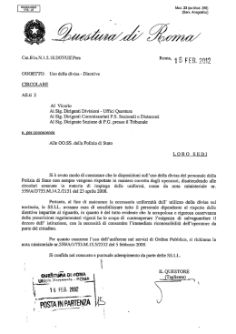 Uso della divisa - UIL Polizia Roma