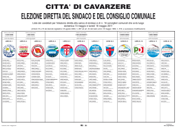 Liste dei candidati per l`elezione diretta alla carica di sindaco e di n