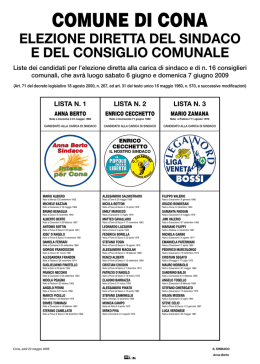Lista candidati consiglieri