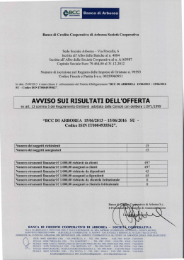 &copy;BCC Banca di Arborea