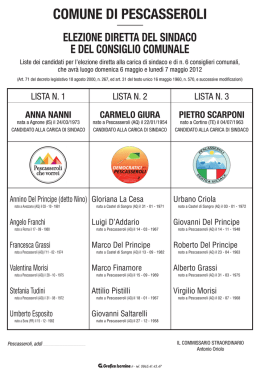 Liste - Comune di Pescasseroli