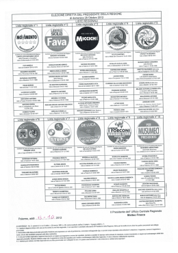 Lista rg@nale n°1 - Comune di Calatabiano