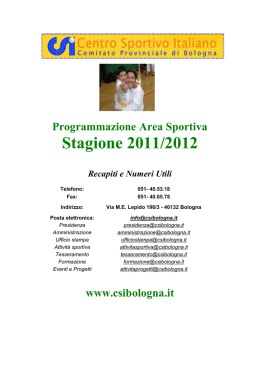 info&costi - CSI Bologna