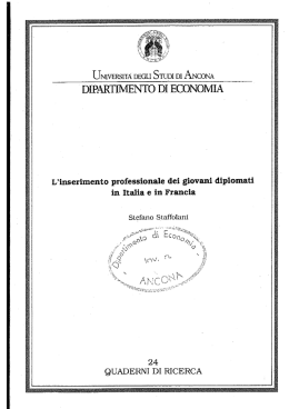 ` DIPARTIMENTO DI ECONOMIA - DiSES | Dipartimento di Scienze