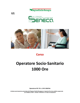 Operatore Socio-Sanitario 1000 Ore