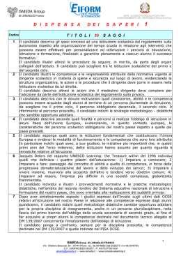 Dispensa dei Saperi 1 e 2