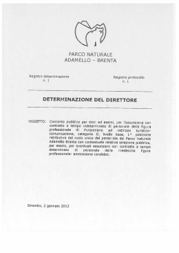 Page 1 Registro determinazione n. 1 ) PARCO NATURALE