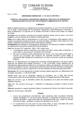 Ordinanza n.91 del 21-8-2014