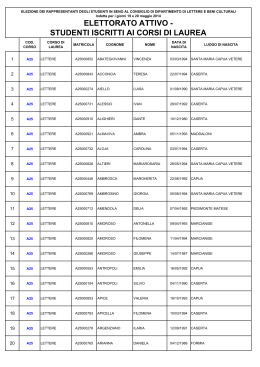 STUDENTI - Elettorato Attivo - Dipartimento di Lettere e Beni