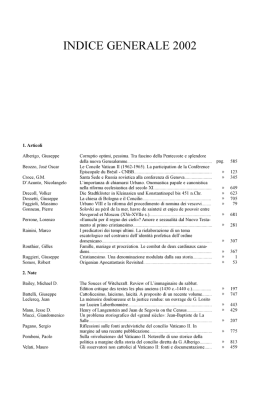 INDICE GENERALE 2002