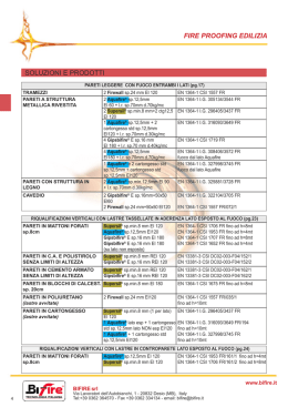 SOLUZIONI E PRODOTTI FIRE PROOFING EDILIZIA