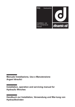 Manuale Installazione, Uso e Manutenzione Argani