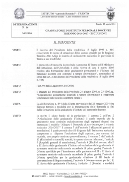 DETERMINAZIONE n°66/2014 ESCLUSIONI