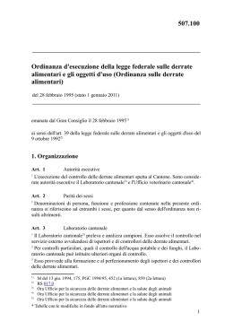 Ordinanza d`esecuzione della legge federale sulle derrate